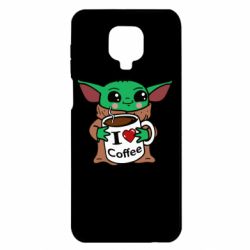 Чехол для Xiaomi Redmi Note 9S/9Pro/9Pro Max Yoda and a mug with the inscription I love coffee - PrintSalon