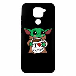 Чехол для Xiaomi Redmi Note 9/Redmi 10X Yoda and a mug with the inscription I love coffee - PrintSalon