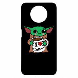 Чехол для Xiaomi Redmi Note 9 5G/Redmi Note 9T Yoda and a mug with the inscription I love coffee
