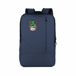 Рюкзак для ноутбука Yoda and a mug with the inscription I love coffee