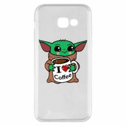 Чехол для Samsung A5 2017 Yoda and a mug with the inscription I love coffee