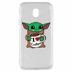 Чехол для Samsung J3 2017 Yoda and a mug with the inscription I love coffee - PrintSalon