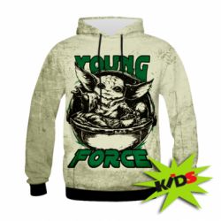 Дитяче 3D худі Yoda Force