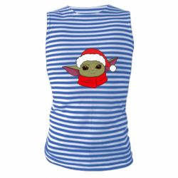 Майка-тельняшка Yoda santa - PrintSalon