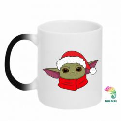 Чашка-хамелеон Yoda santa - PrintSalon