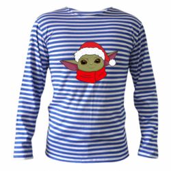Тельняшка с длинным рукавом Yoda santa - PrintSalon