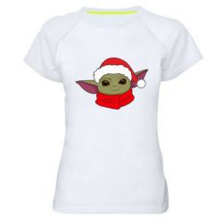 Женская футболка для спорта Yoda santa - PrintSalon