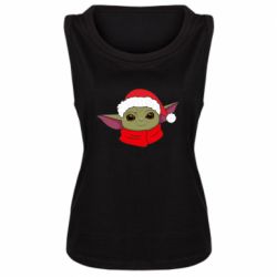Женская майка Yoda santa - PrintSalon