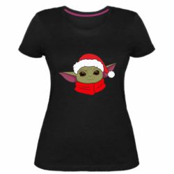 Женская премиум футболка Yoda santa - PrintSalon