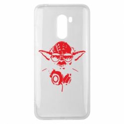 Чехол для Xiaomi Pocophone F1 Yoda в наушниках - PrintSalon