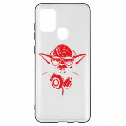 Чехол для Samsung A21s Yoda в наушниках - PrintSalon