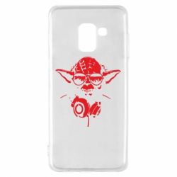 Чехол для Samsung A8 2018 Yoda в наушниках - PrintSalon