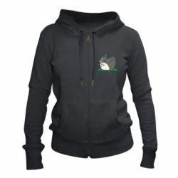 Женское худи на молнии Yoga totoro - PrintSalon