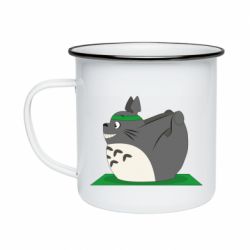 Кружка эмалированная Yoga totoro - PrintSalon