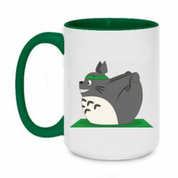 Чашка двухцветная 420ml Yoga totoro - PrintSalon