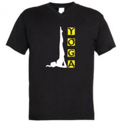 Чоловіча футболка з V-подібним вирізом Yoga - PrintSalon