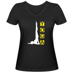 Жіноча футболка з V-подібним вирізом Yoga - PrintSalon