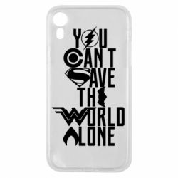 Чохол для iPhone XR You cant save the world alone - PrintSalon