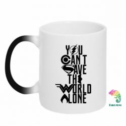 Чашка-хамелеон You cant save the world alone - PrintSalon