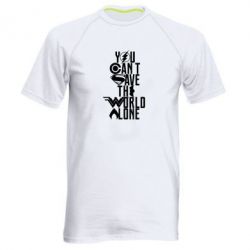 Чоловіча футболка для спорту You cant save the world alone - PrintSalon