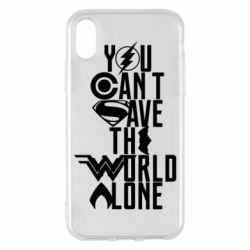 Чохол для iPhone X/Xs You cant save the world alone - PrintSalon