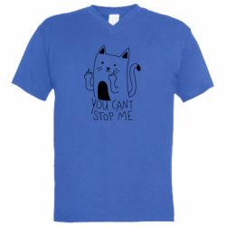 Мужская футболка  с V-образным вырезом You cant stop me - PrintSalon