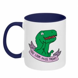 Чашка двухцветная 320ml You look nice today - PrintSalon