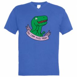 Мужская футболка  с V-образным вырезом You look nice today - PrintSalon