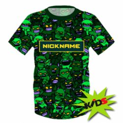 Детская 3D футболка Your Nickname CsGo backraund mp9 impire - PrintSalon