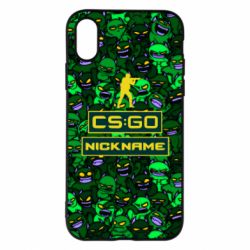 Чехол для iPhone X/Xs Your Nickname CsGo backraund mp9 impire - PrintSalon