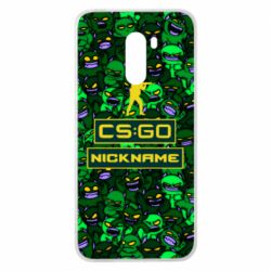 Чехол для Xiaomi Pocophone F1 Your Nickname CsGo backraund mp9 impire - PrintSalon
