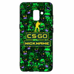Чехол для Samsung A8+ 2018 Your Nickname CsGo backraund mp9 impire - PrintSalon