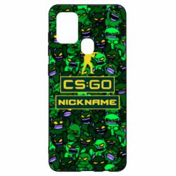 Чехол для Samsung A21s Your Nickname CsGo backraund mp9 impire - PrintSalon