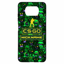 Чехол для Xiaomi Poco X3 Your Nickname CsGo backraund mp9 impire - PrintSalon