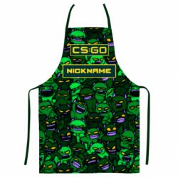 Фартук с 3D принтом Your Nickname CsGo backraund mp9 impire - PrintSalon