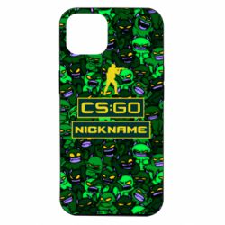 Чехол для iPhone 14 Your Nickname CsGo backraund mp9 impire - PrintSalon