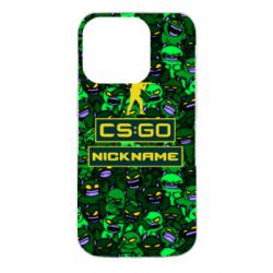 Чехол для iPhone 14 Pro Your Nickname CsGo backraund mp9 impire - PrintSalon