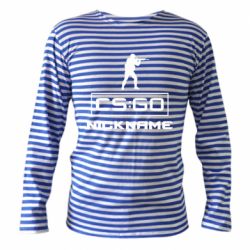 Тельняшка с длинным рукавом Ваш псевдоним в игре CsGo - PrintSalon