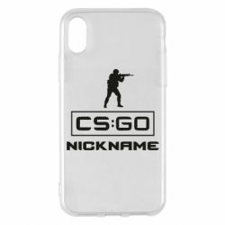 Чехол для iPhone X/Xs Ваш псевдоним в игре CsGo - PrintSalon