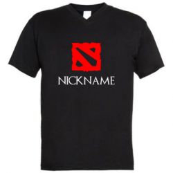 Мужская футболка  с V-образным вырезом Your nickname Dota2 - PrintSalon