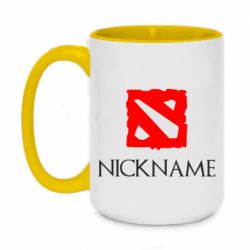 Чашка двухцветная 420ml Your nickname Dota2 - PrintSalon