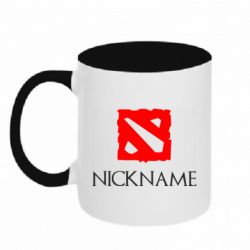 Чашка двухцветная 320ml Your nickname Dota2 - PrintSalon