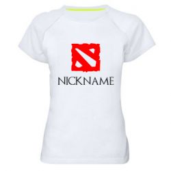 Женская футболка для спорта Your nickname Dota2 - PrintSalon