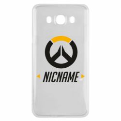 Чехол для Samsung J7 2016 Your Nickname Overwatch - PrintSalon