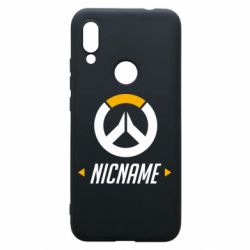 Чехол для Xiaomi Redmi 7 Your Nickname Overwatch - PrintSalon