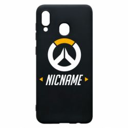 Чехол для Samsung A30 Your Nickname Overwatch - PrintSalon