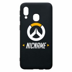 Чехол для Samsung A40 Your Nickname Overwatch - PrintSalon