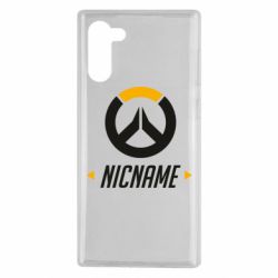 Чехол для Samsung Note 10 Your Nickname Overwatch - PrintSalon