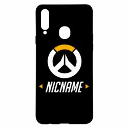 Чехол для Samsung A20s Your Nickname Overwatch - PrintSalon