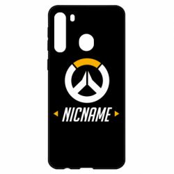 Чехол для Samsung A21 Your Nickname Overwatch - PrintSalon